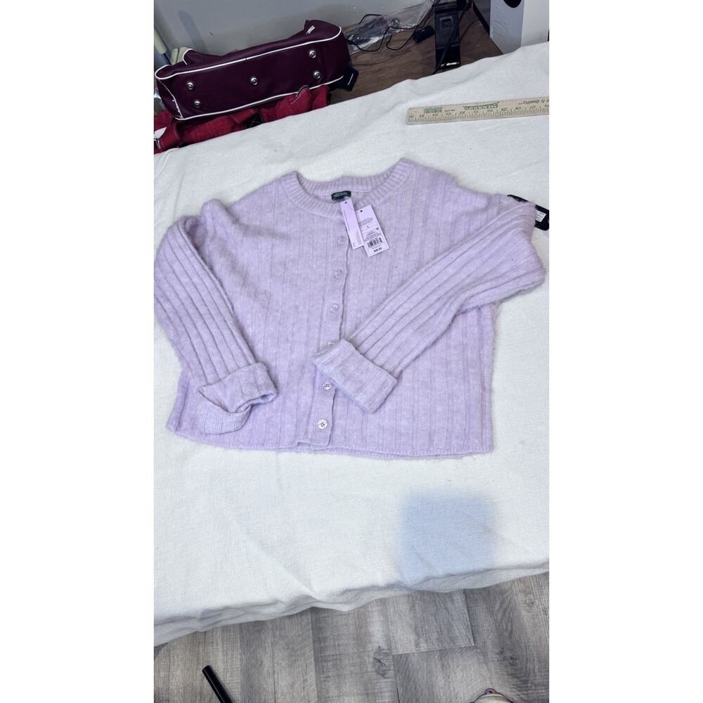 Wild Fable Women’s Pink Soft Button Down Cardigan Cuffed Sleeve Womens Size L - Picture 2 of 7